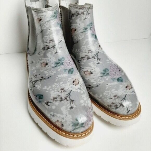 COUGAR Kensington Chelsea Rain Waterproof Boots Floral Sz 10 - Picture 7 of 14